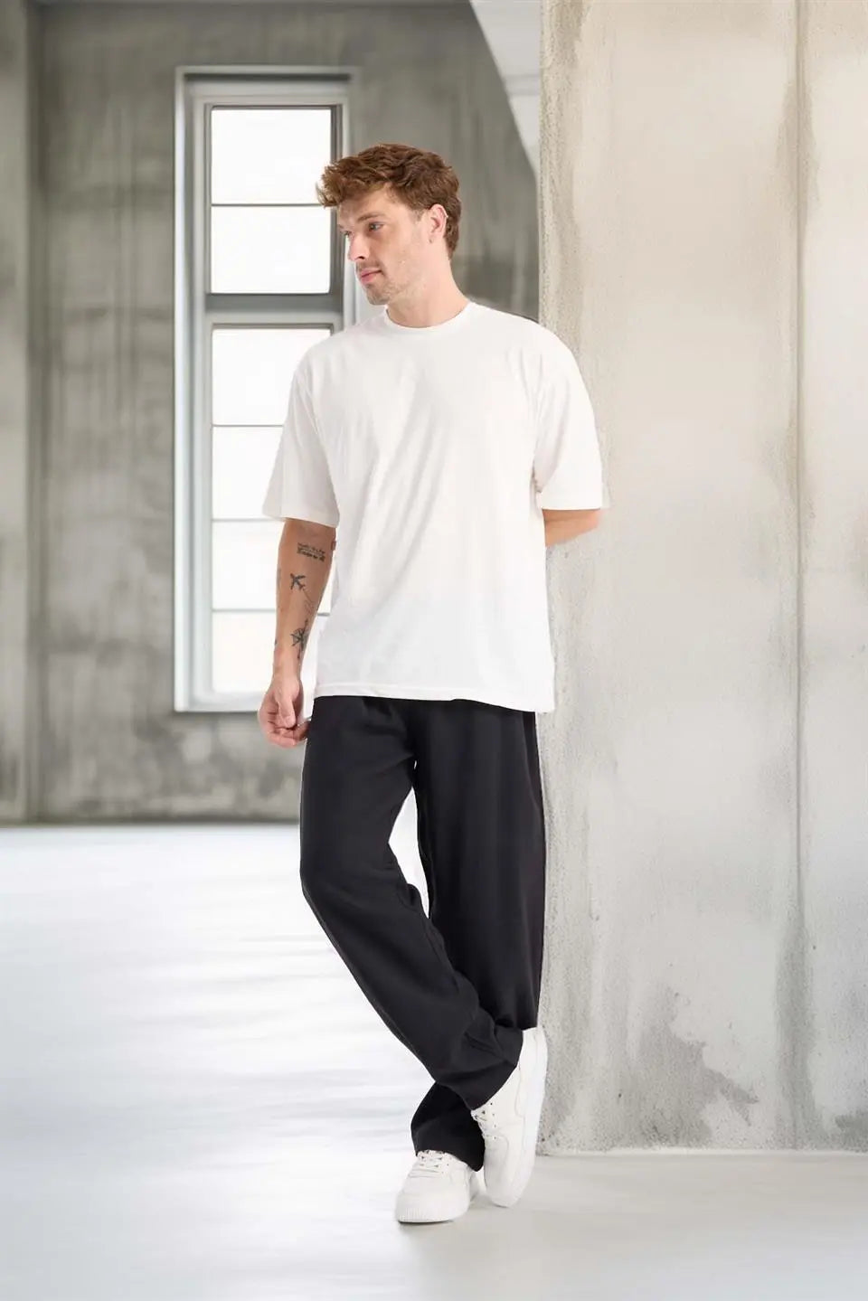 modal kumaş rahat kalip düz paça jogger erkek pantolon - Justyol