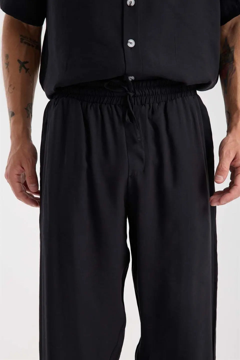 modal kumaş rahat kalip düz paça jogger erkek pantolon - Justyol