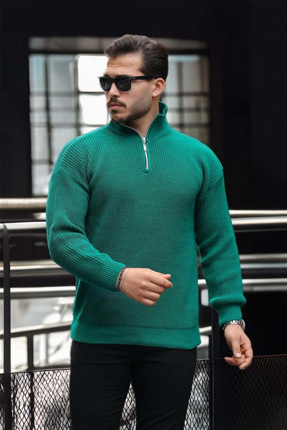 Pull Homme Nolan Maille Selanik Demi-Zip Oversize