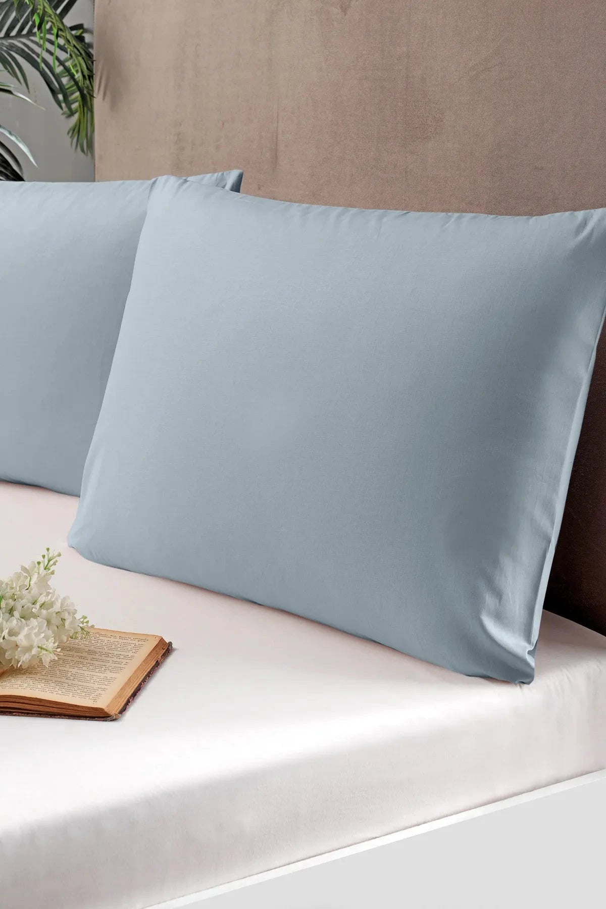 Pierre Cardin 2'li Pamuk Saten Yastık Kılıfı Gri Pierre Cardin