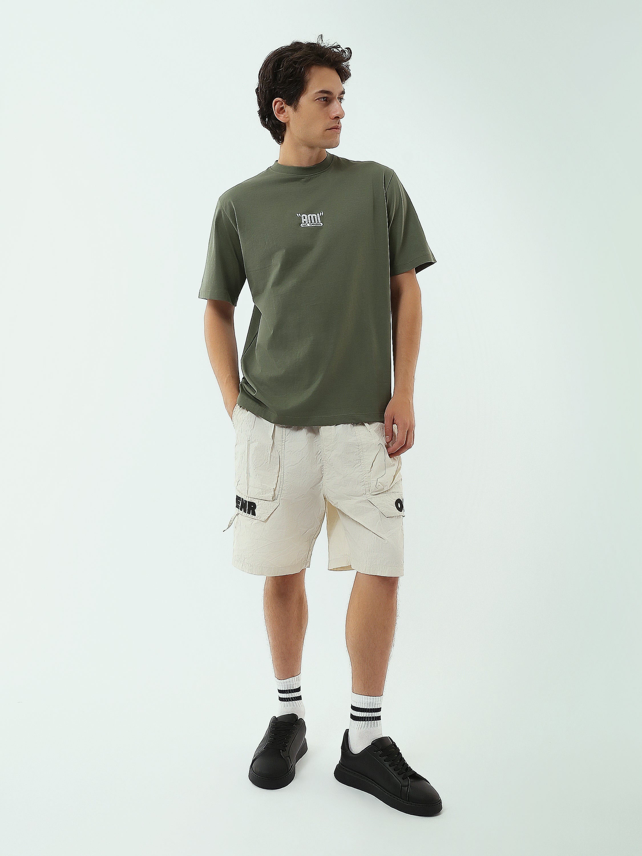 T-shirt Homme Olive avec Logo "Ami" – Design Moderne et Confortable - TSH25SERO20237TM1