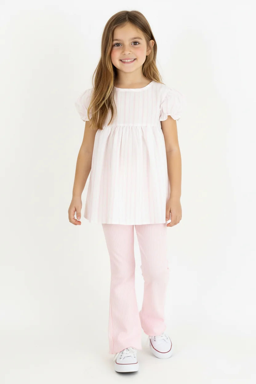 Ensemble Fille 2 Pièces à Manches Bouffantes