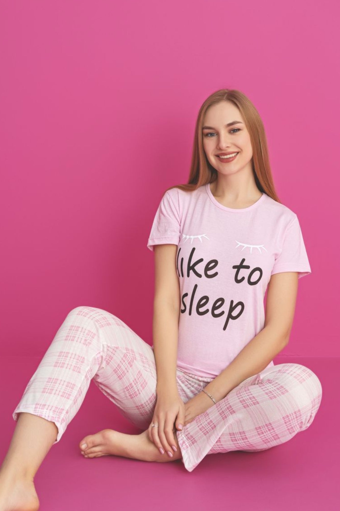 dreamy pamuklu desenli kisa kollu pijama takimi - Justyol