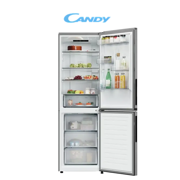Candy Réfrigérateur Combiné Classe E-355L-No Frost-Inox-CNCQ2T618EXMA
