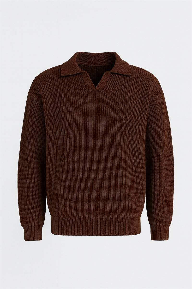 Pull Homme Joris Polo en Maille Selanik Oversize
