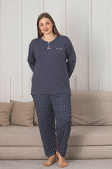 <tc>X-Dreamy grande taille pyjama homme à manches longues avec motif en bambou.</tc>