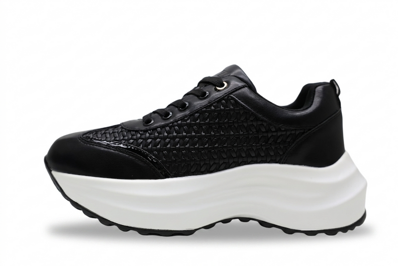 Baskets Plateforme Femme Chunky Effet Tressé Confortables