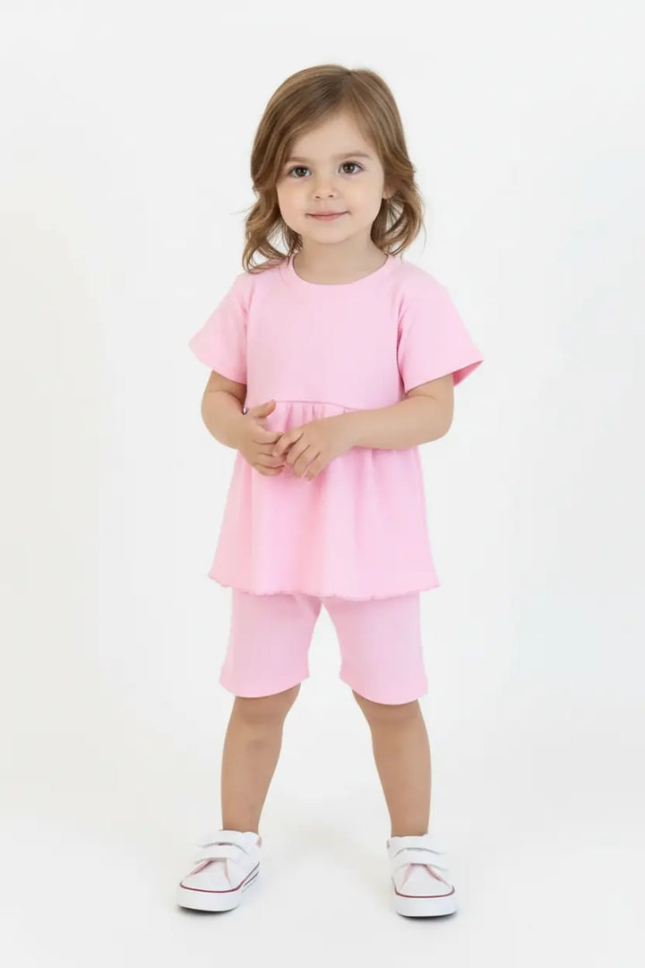 Ensemble Fille avec Short à Volants 2 Pièces