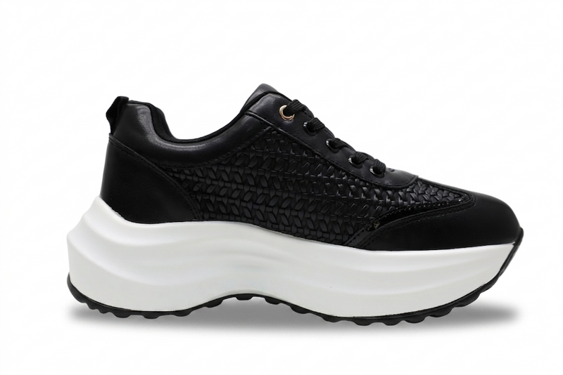 Baskets Plateforme Femme Chunky Effet Tressé Confortables