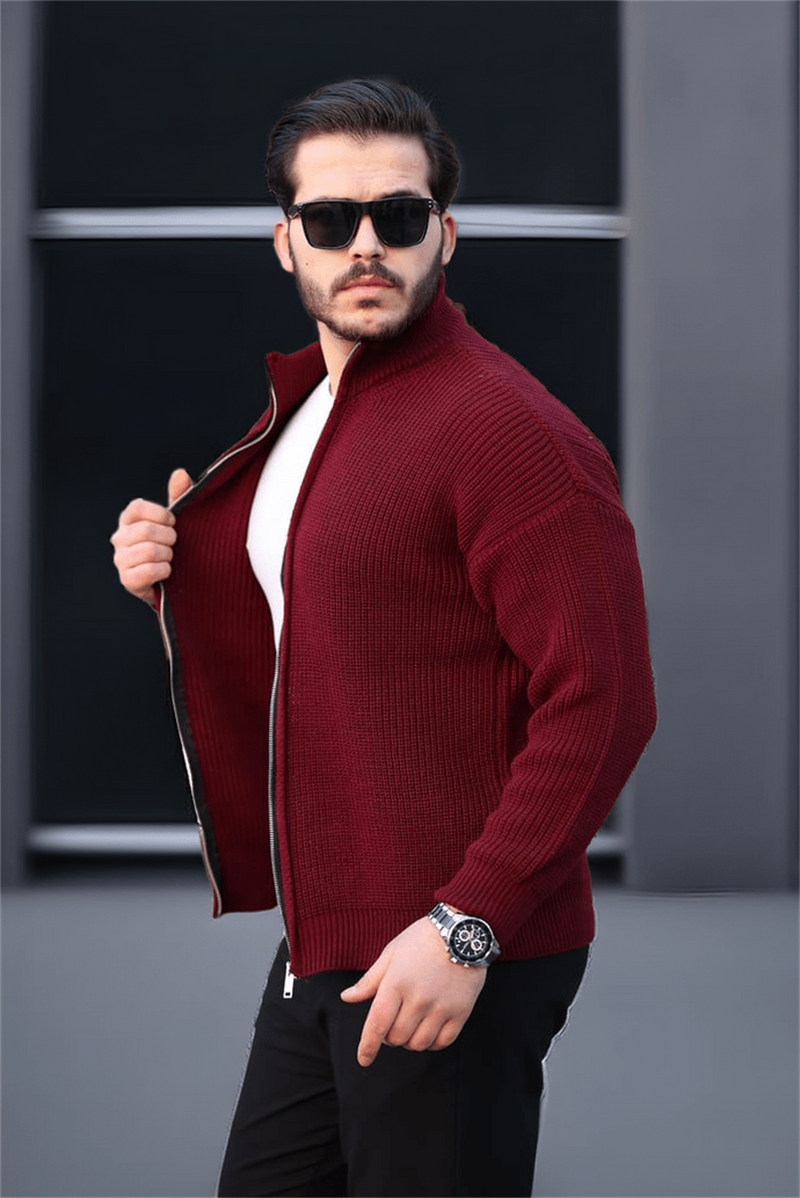 Gilet homme oversize zippé en maille Selanik