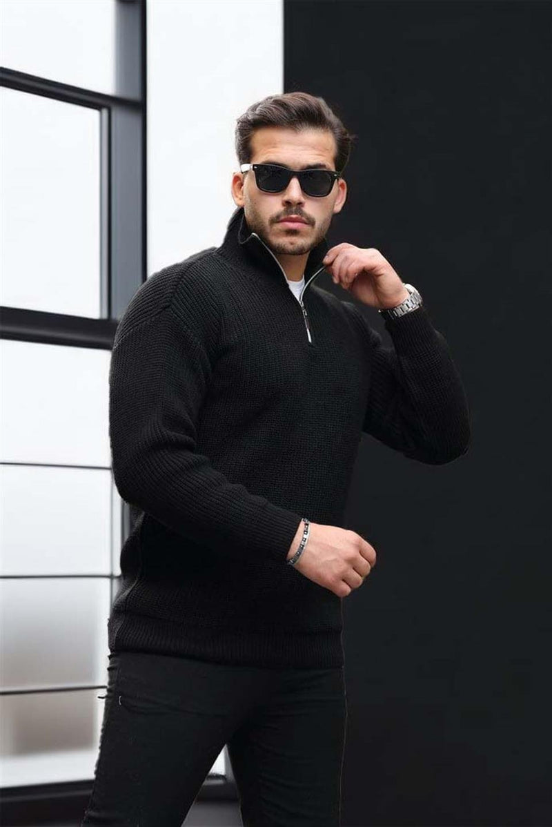 Pull Homme Nolan Maille Selanik Demi-Zip Oversize