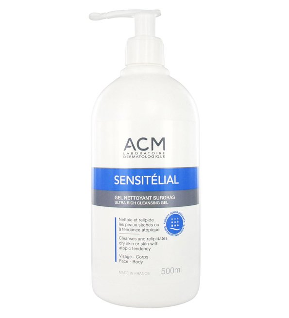 Acm Sensitélial Gel nettoyant surgras - 500 ml