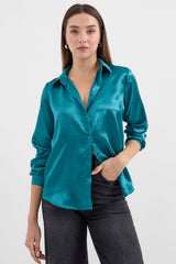 <tc>Chemise en satin légèrement drapée 3964</tc>