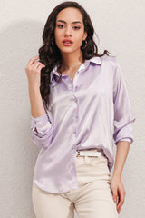 <tc>Chemise en satin légèrement drapée 3964</tc>