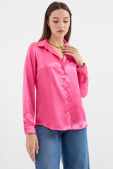 <tc>Chemise en satin légèrement drapée 3964</tc>