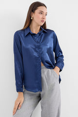 <tc>Chemise en satin légèrement drapée 3964</tc>