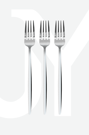 Paris 6'lı Paslanmaz Çelik Tatlı Çatalı - 18/10 Stainless Steel - Justyol