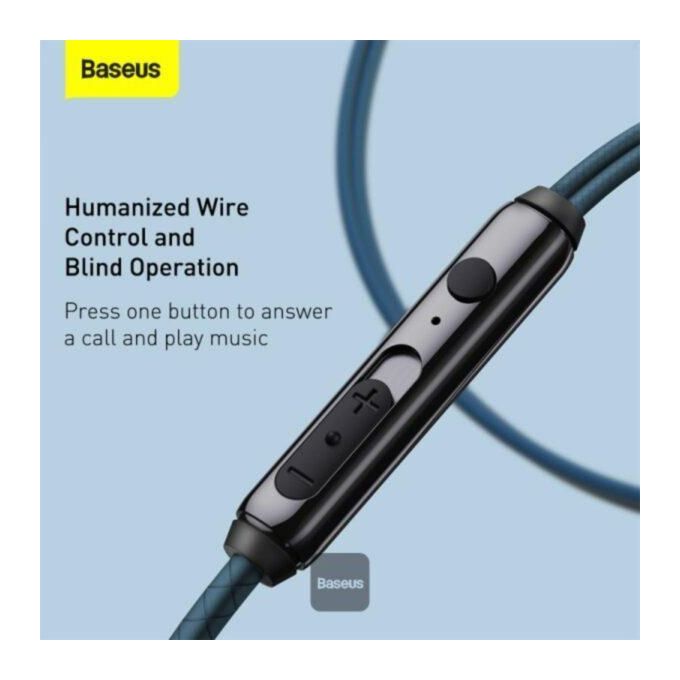 Baseus Encok H19 Écouteurs Filaires Jack 3.5mm avec Micro