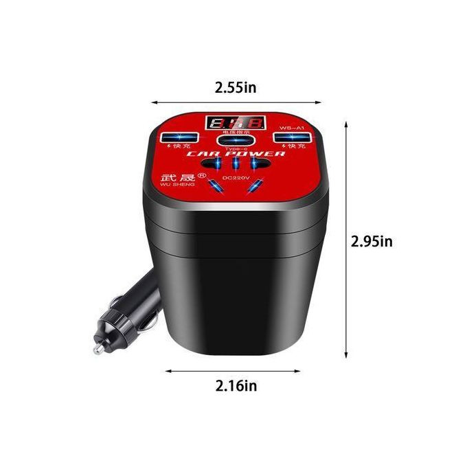 Onduleur de voiture adaptateur de charge de voiture puissance de sortie pour divers appareils électroniques