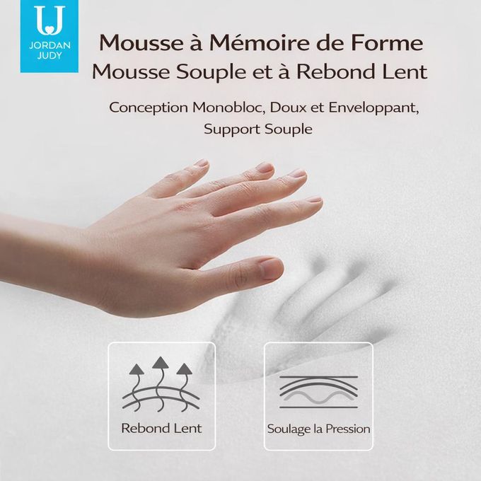 Oreiller de Voyage Ergonomique en U – Mousse à Mémoire de Forme, Soutien 360°, Housse Lavable