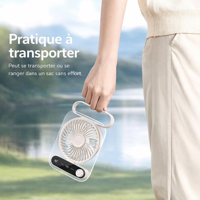 Mini Ventilateur de Bureau USB Rechargeable 3000mAh 199 Vitesses