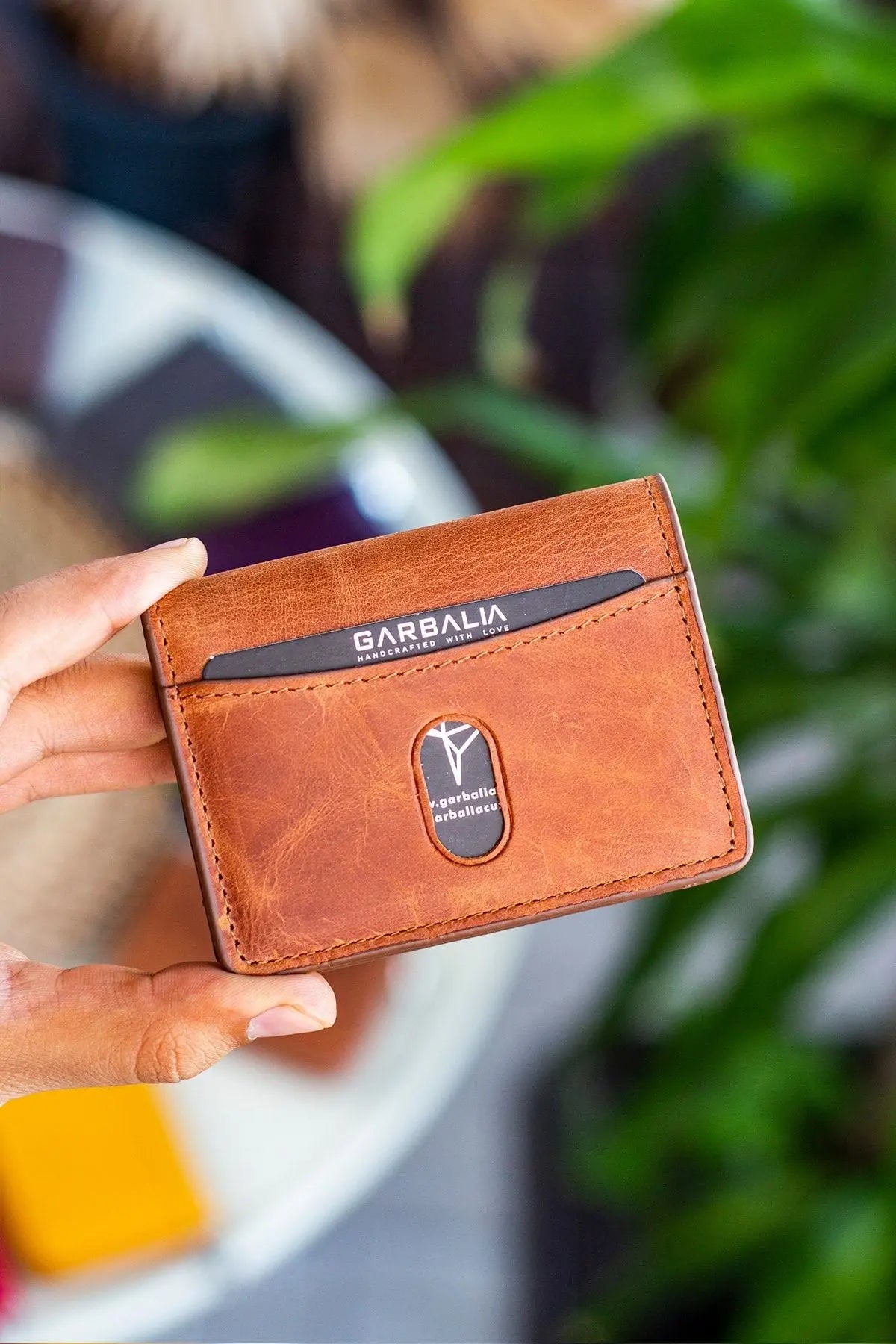 Nahita Hakiki Deri Slim Crazy Taba Kartlık Cüzdan - Justyol