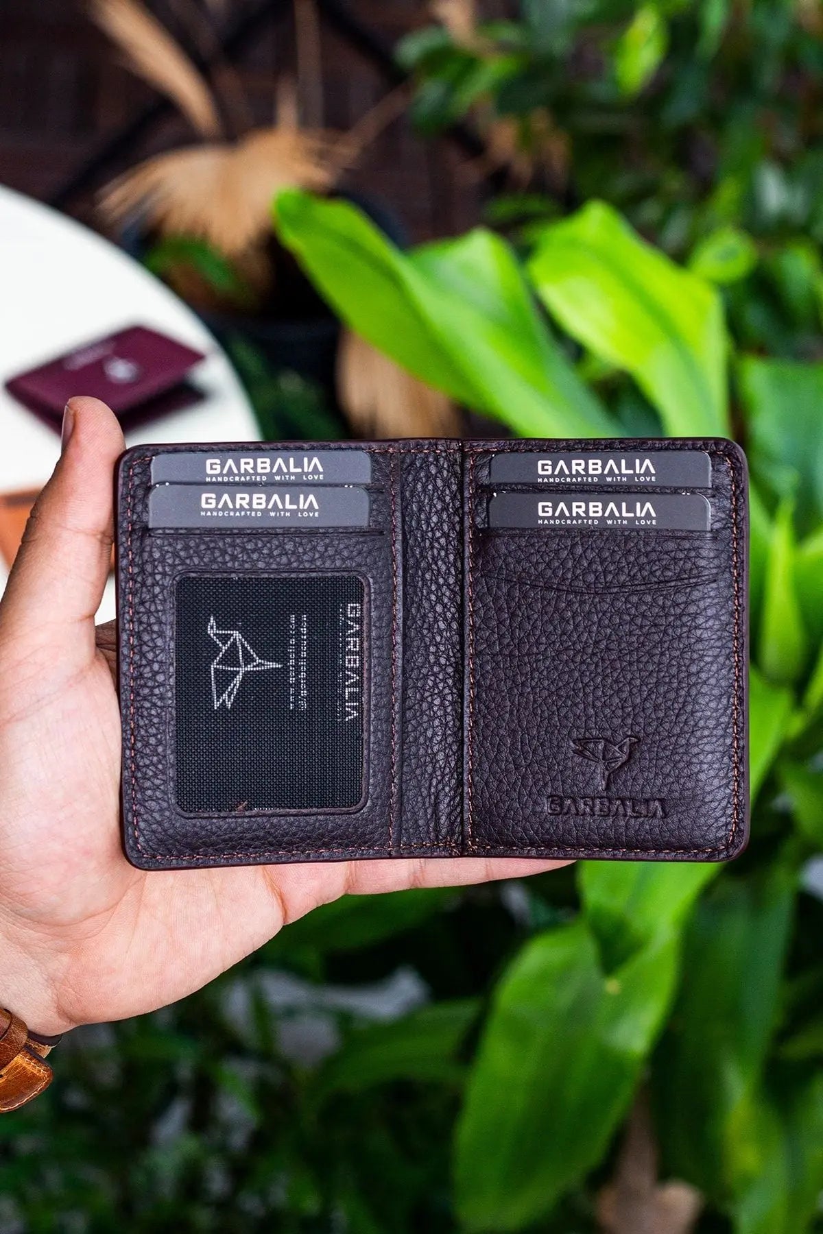 Nahita Hakiki Deri Slim Crazy Taba Kartlık Cüzdan - Justyol