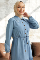 Modasima Betty Baby Collar Denim Dress-31613