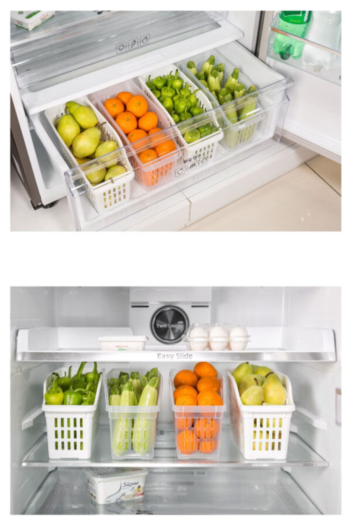 Lot de 2 organiseurs de réfrigérateur sans BPA – Rangement pratique et sécurisé