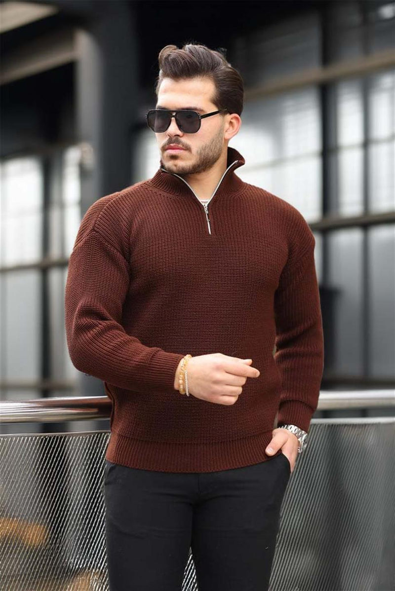 Pull Homme Nolan Maille Selanik Demi-Zip Oversize