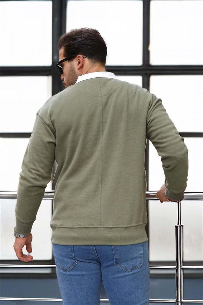 Sweat Homme Luis Col Polo en Maille Selanik