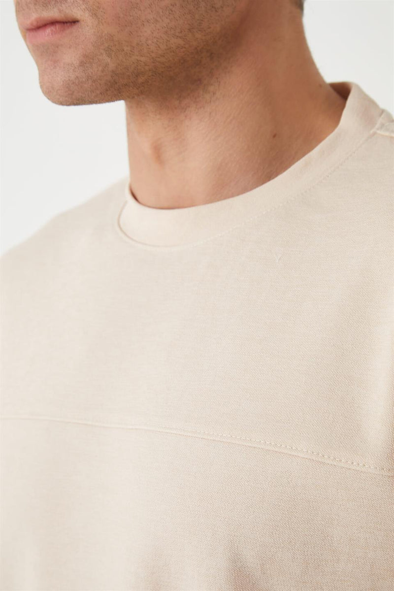 T-Shirt Homme Oversize à Empiècements Modernes