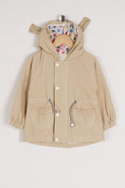 zepkids Girl's Colored Hooded Denim Coat with Waist Lace and Pocket - 40761 - Justyol
