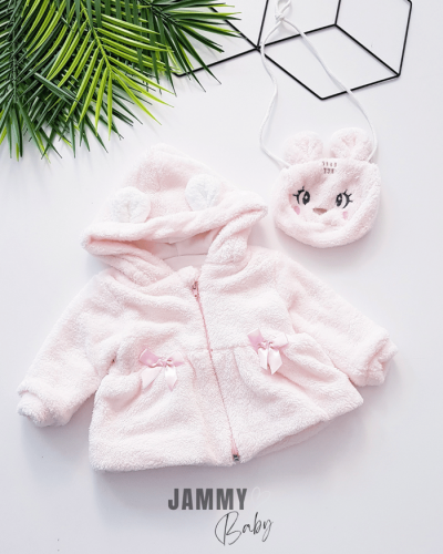 <tc>Manteau Peluche avec Sac Lapin - PINK DUST</tc>