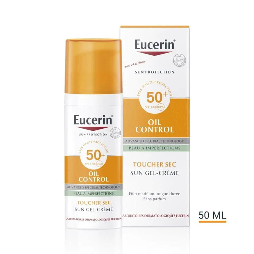 كريم جل واقي شمس EUCERIN Oil Control SPF50+ للبشرة الدهنية – 50 مل