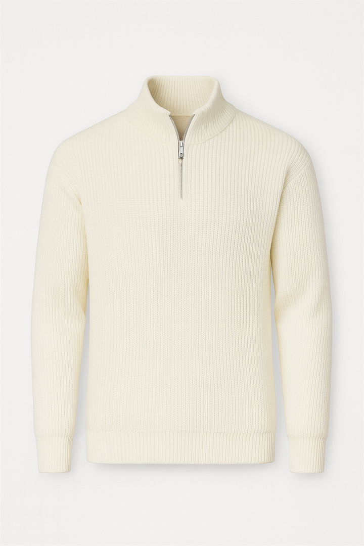 Pull Homme Nolan Maille Selanik Demi-Zip Oversize