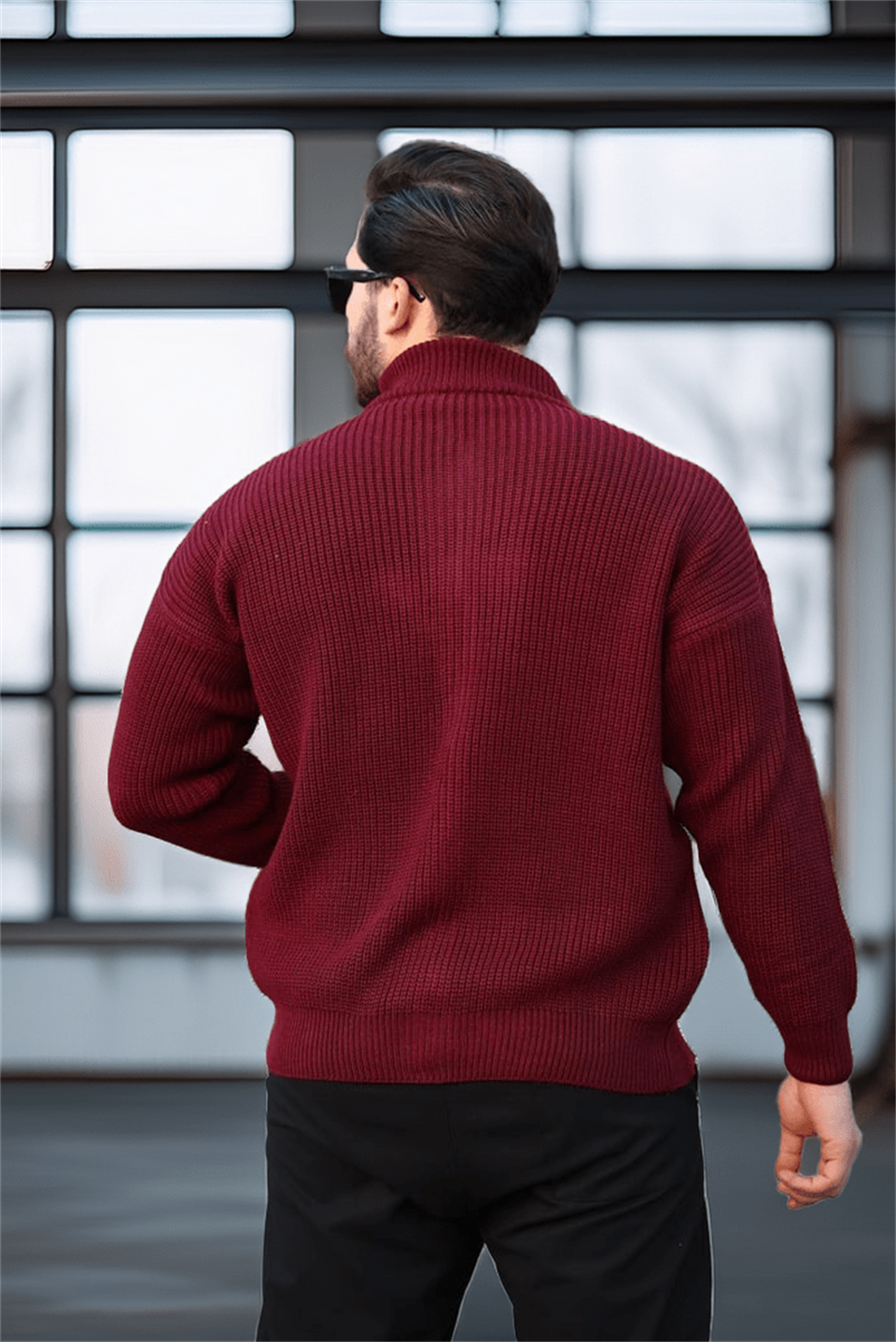 Gilet homme oversize zippé en maille Selanik