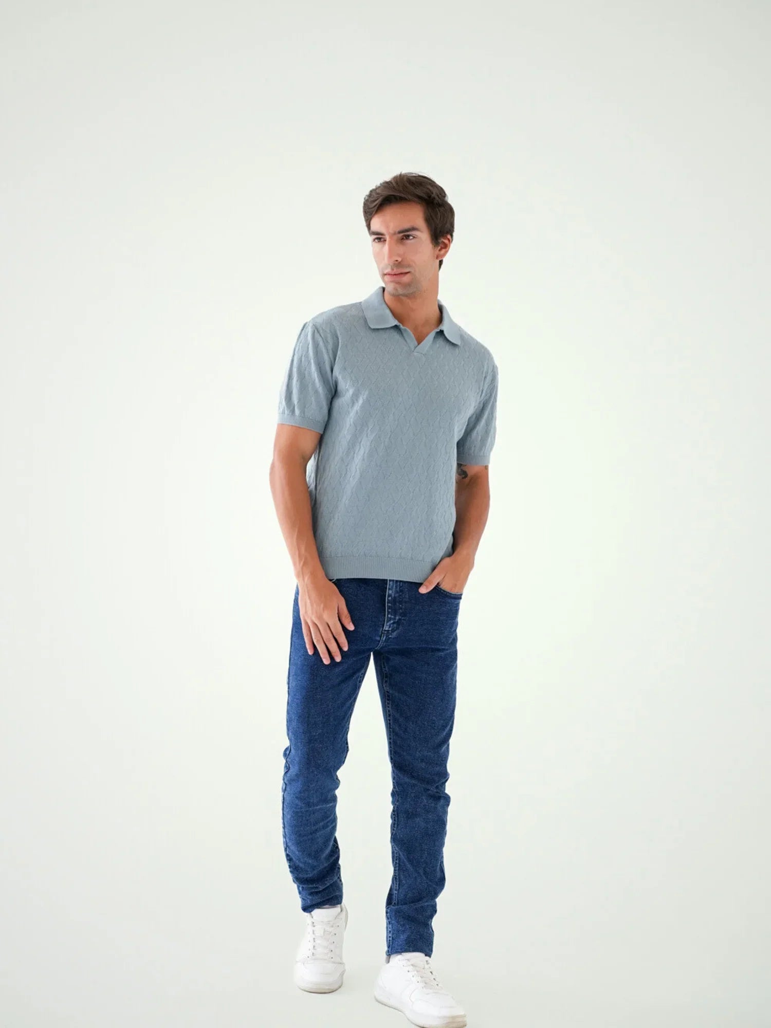 T-shirt polo pour homme au design moderne -POS24SKTV21850TM1