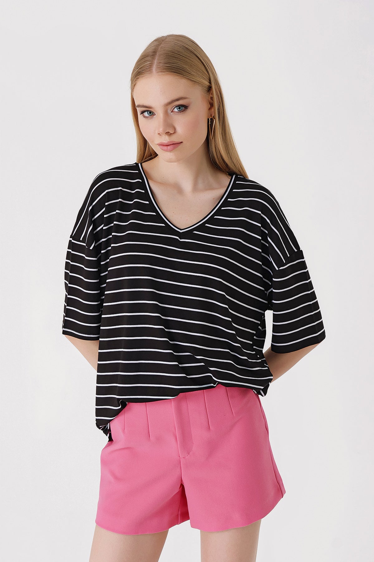 <tc>T-shirt oversize à rayures 4307</tc>