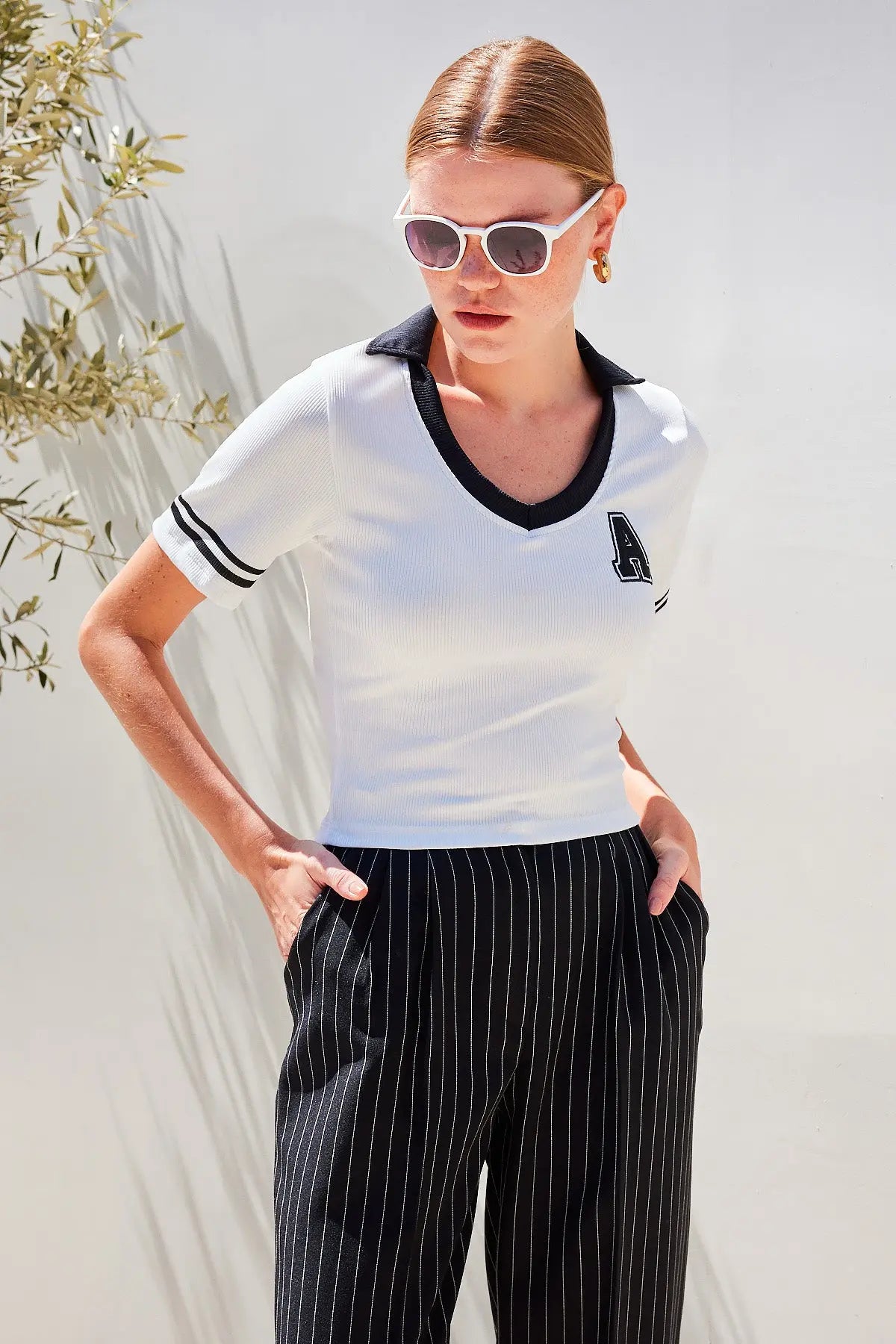 4320 polo yaka basic triko bluz - Justyol