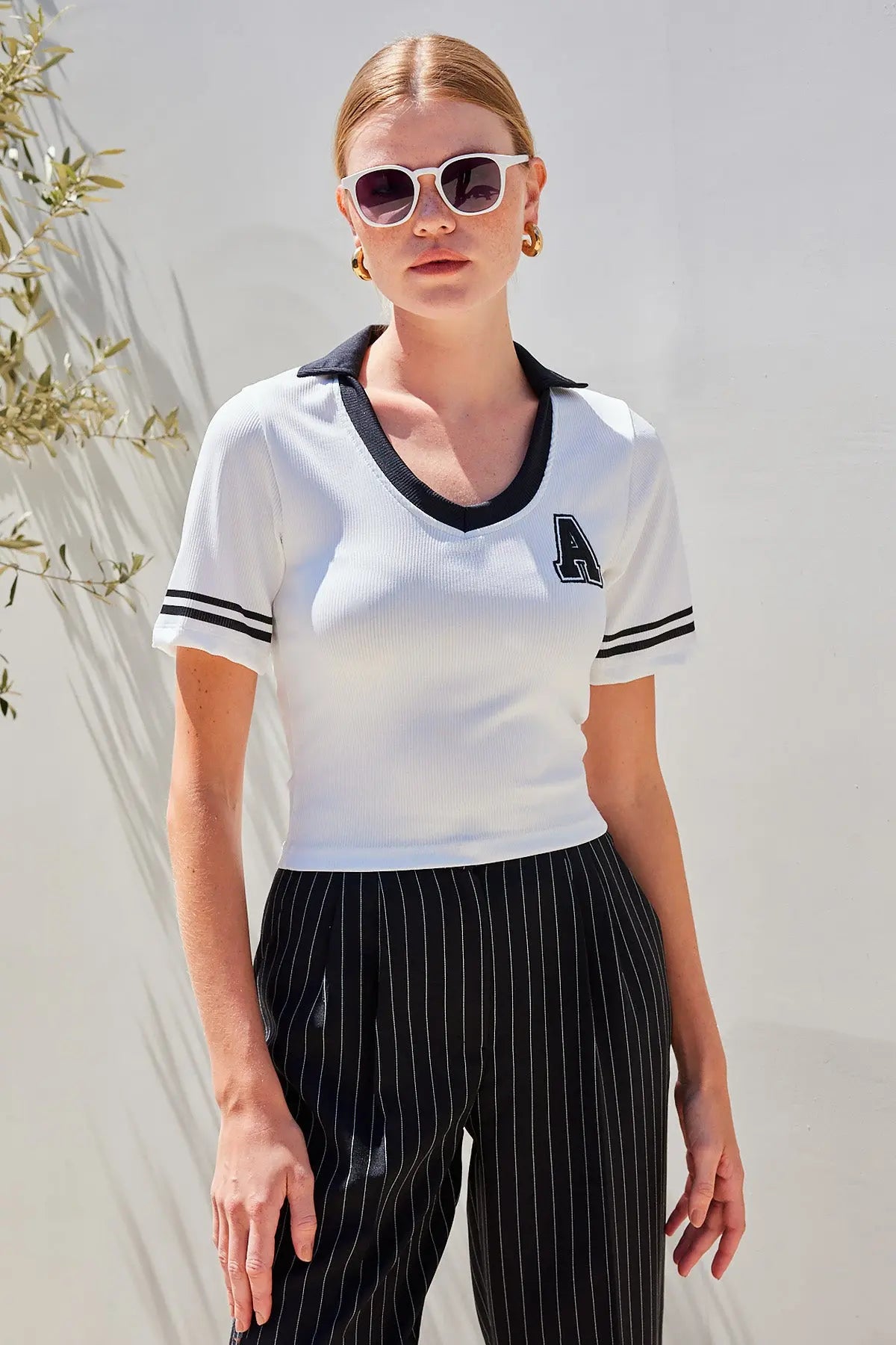 4320 polo yaka basic triko bluz - Justyol