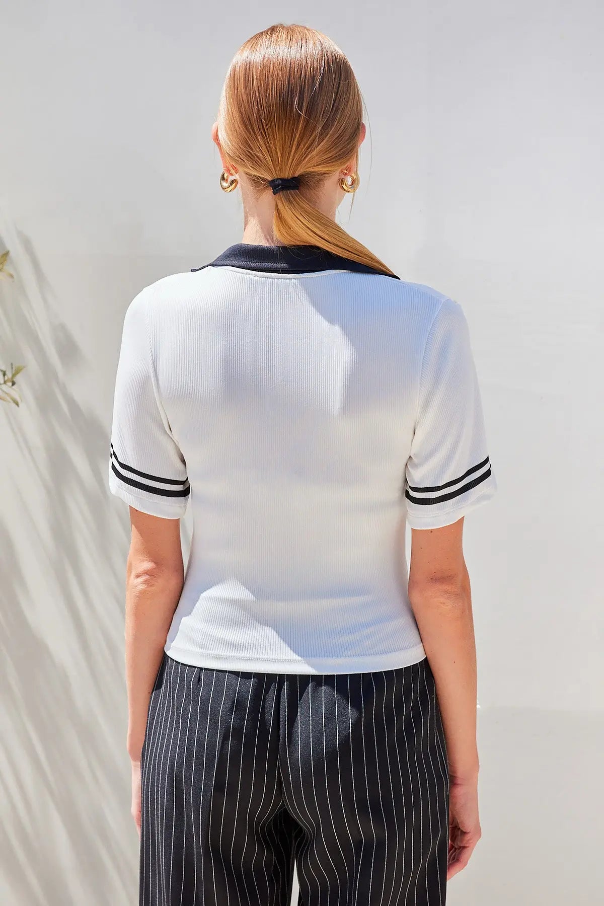 4320 polo yaka basic triko bluz - Justyol