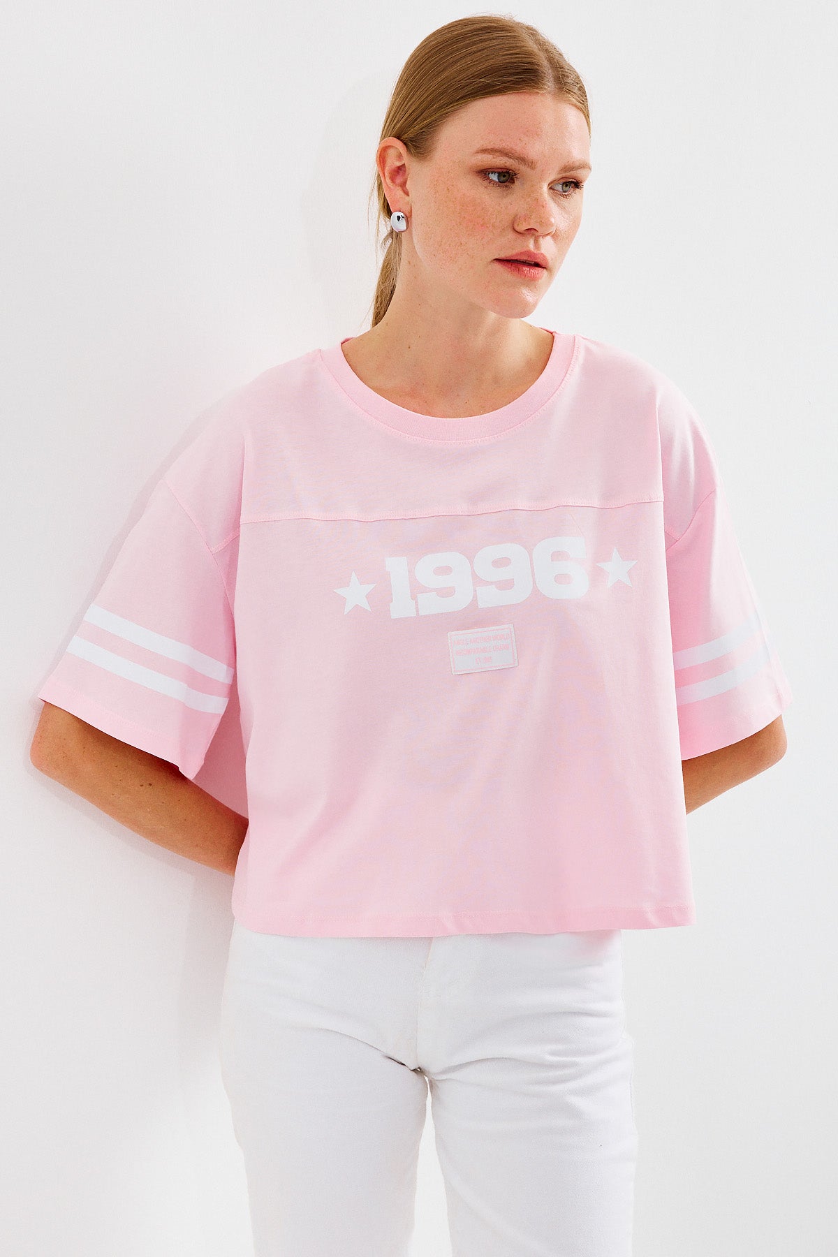 4322 t-shirt basique oversize imprimé