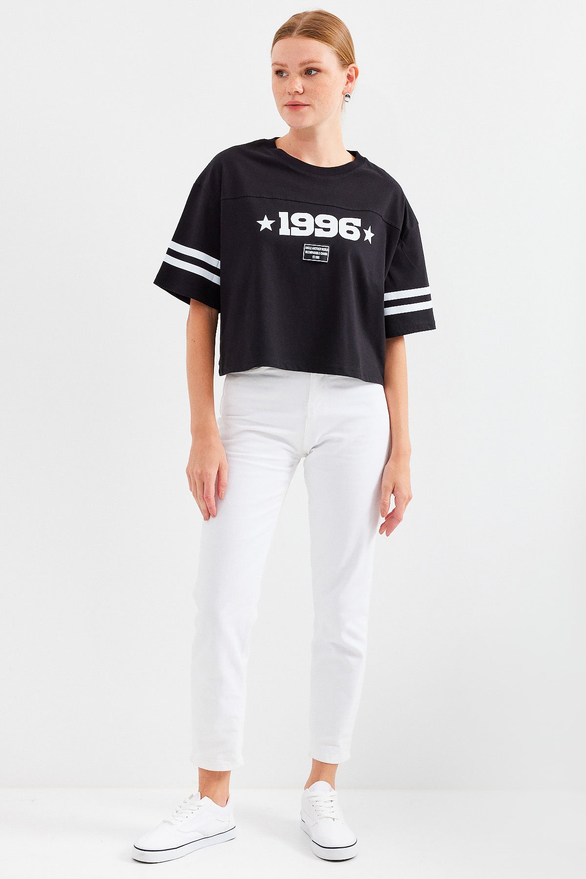 4322 t-shirt basique oversize imprimé