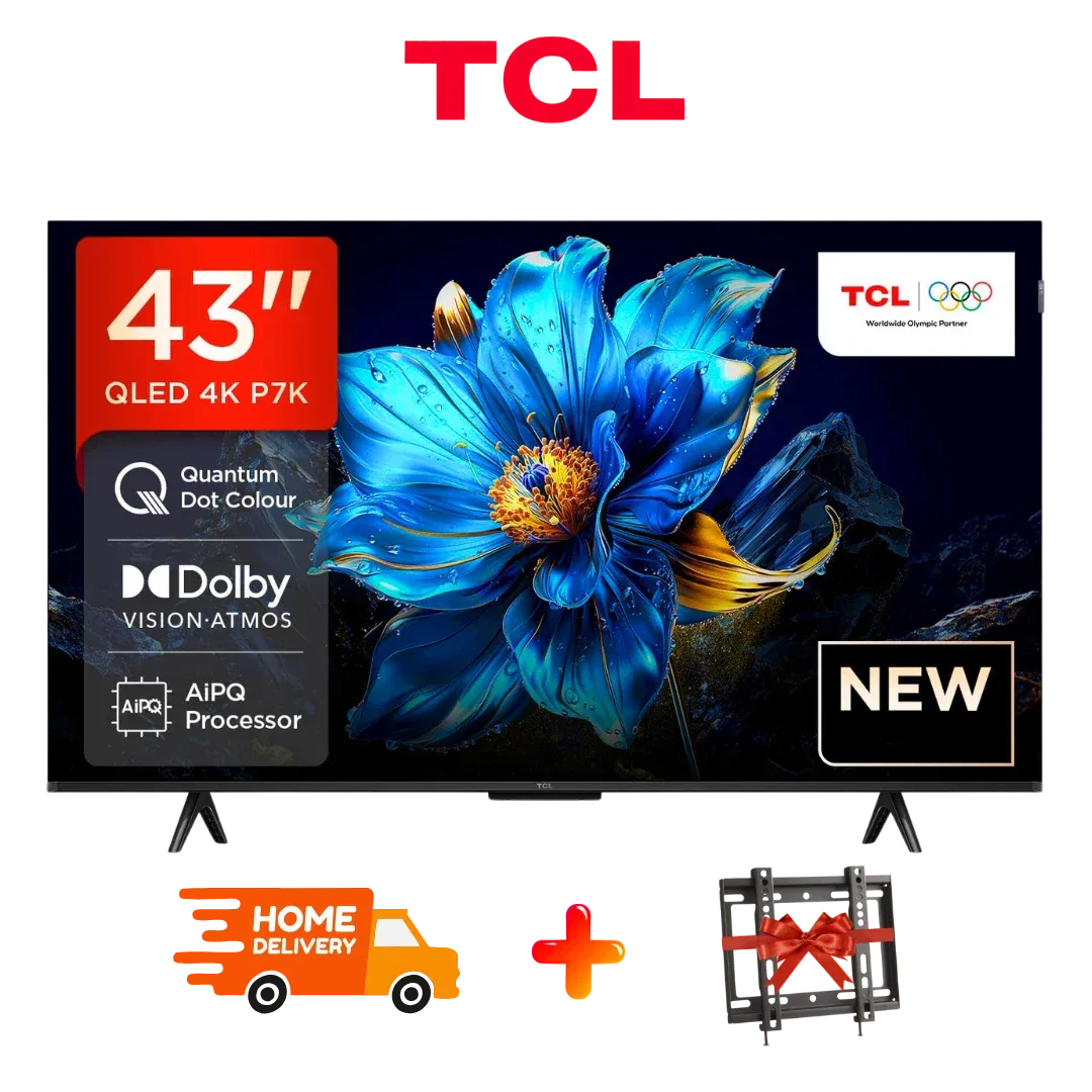 TV TCL 43″ QLED Google TV, technologie avancée pour une immersion totale dans vos contenus. - Justyol