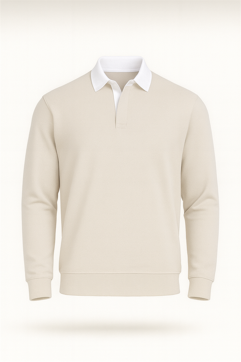 Sweat Homme Luis Col Polo en Maille Selanik