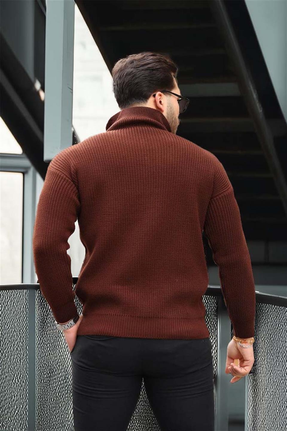 Pull Homme Nolan Maille Selanik Demi-Zip Oversize