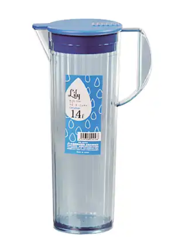 Carafe Filtrante d’Eau 1.4L avec Filtre et Couvercle