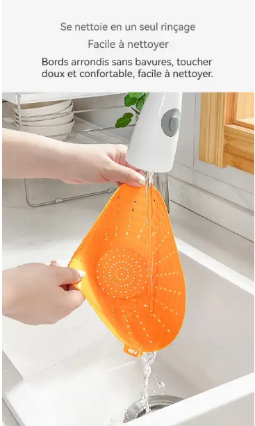 Bol vapeur en silicone avec égouttoir 180 x 80 mm