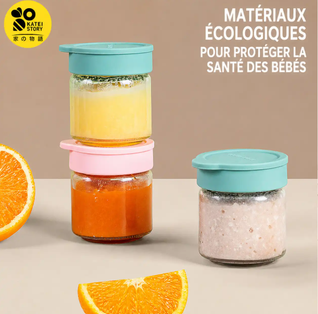 Lot de Pots de Conservation Alimentaire en Verre 120ml avec Couvercle – Boîtes de Conservation pour Bébé et Aliments